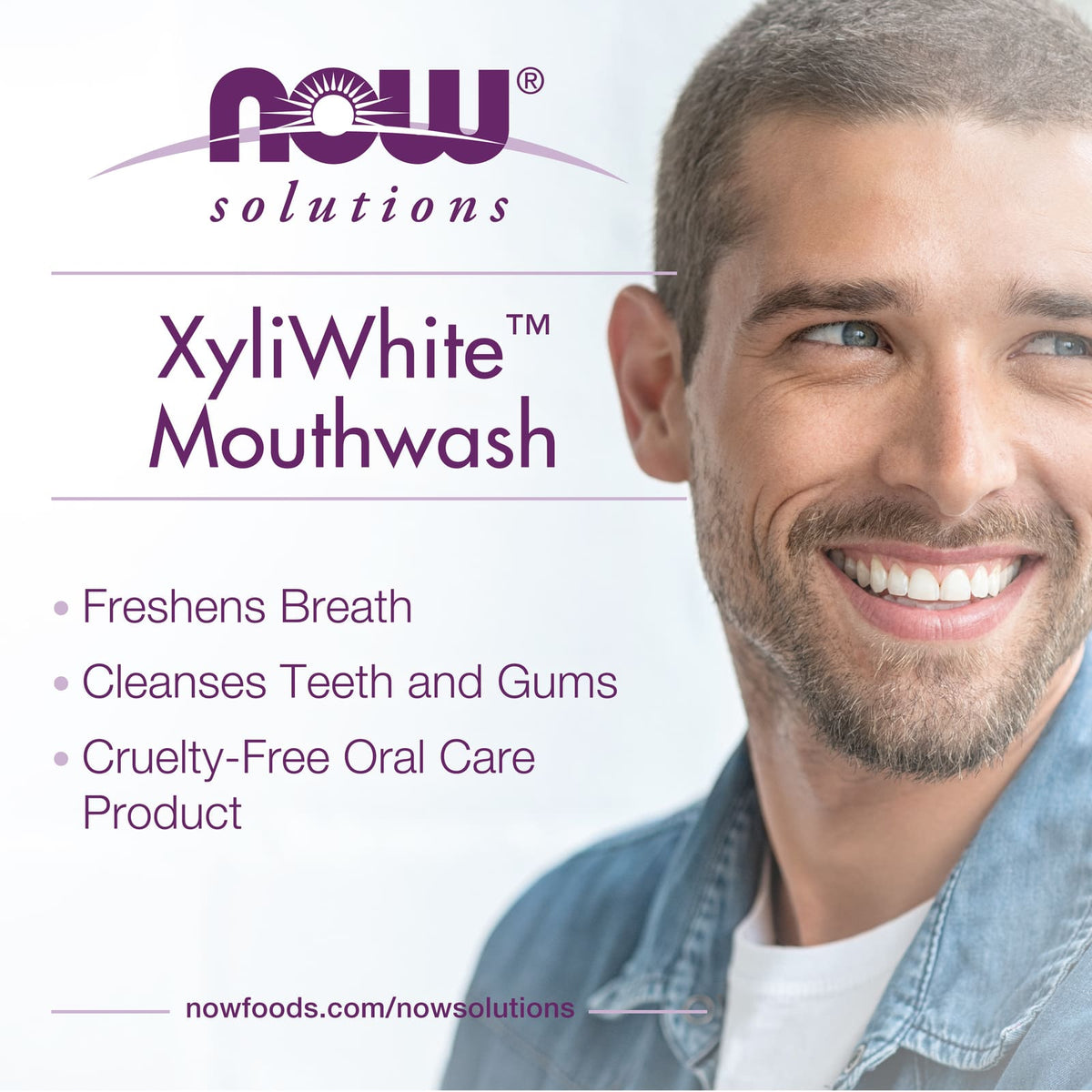 NOW Foods Solutions XyliWhite Mouthwash, Cinnafresh, 473 ml (16 fl oz) - view 3