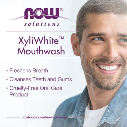 NOW Foods Solutions XyliWhite Mouthwash, Cinnafresh, 473 ml (16 fl oz) - view 3