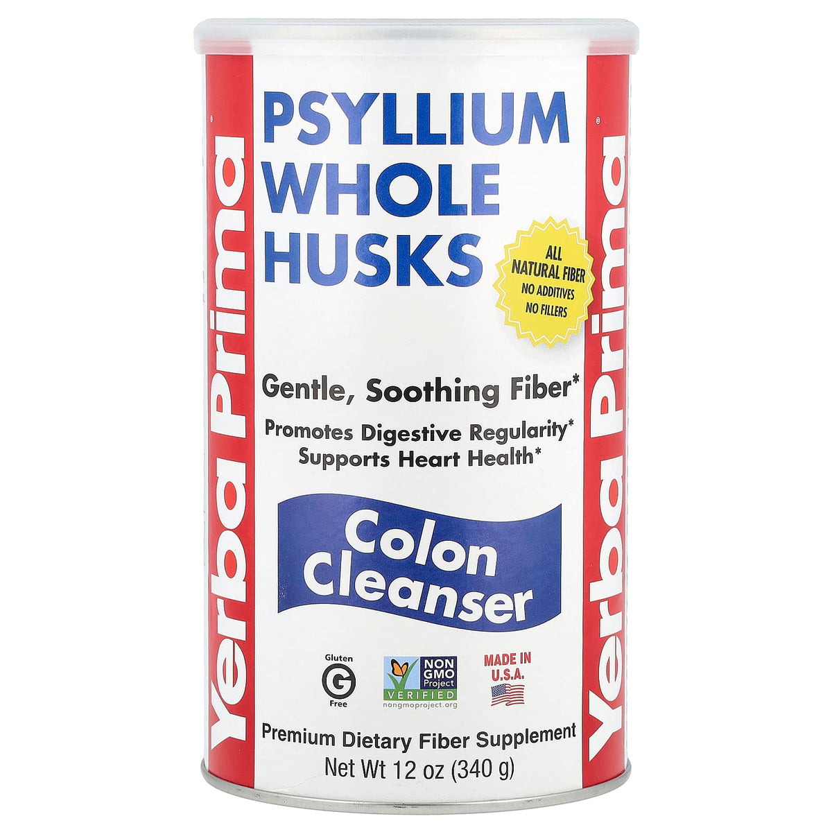 Yerba Prima Psyllium Whole Husks, 12 oz (340 g)