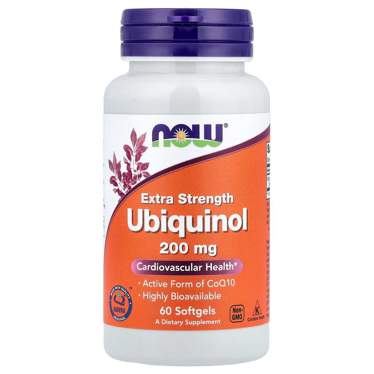 NOW Foods Ubiquinol, 200 mg, 60 Softgels — product view