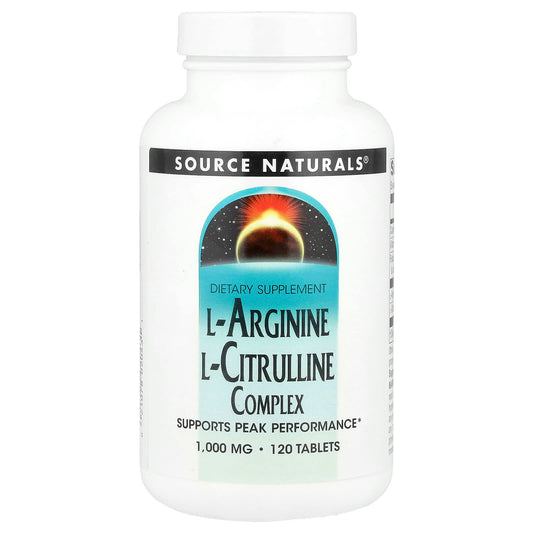 Source Naturals L-Arginine L-Citrulline Complex 1,000 mg, 120 Tablets