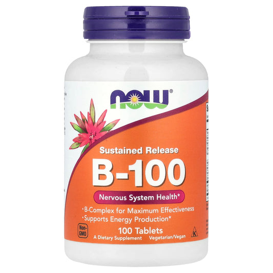 NOW Foods Sustained Release B-100, 100 Tablets