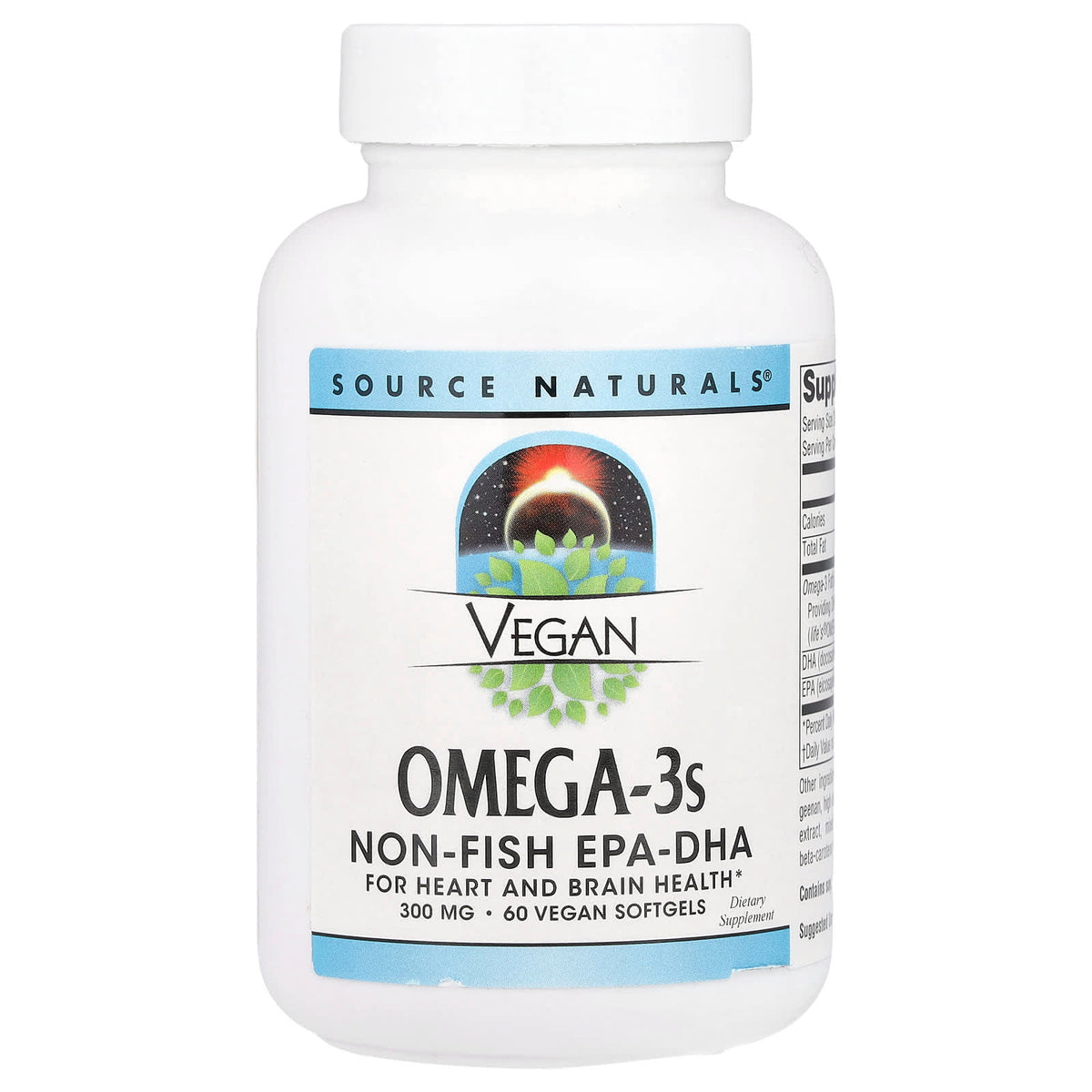 Source Naturals Vegan Omega-3s, Non-Fish EPA-DHA, 300 mg, 60 Vegan Softgels — product view