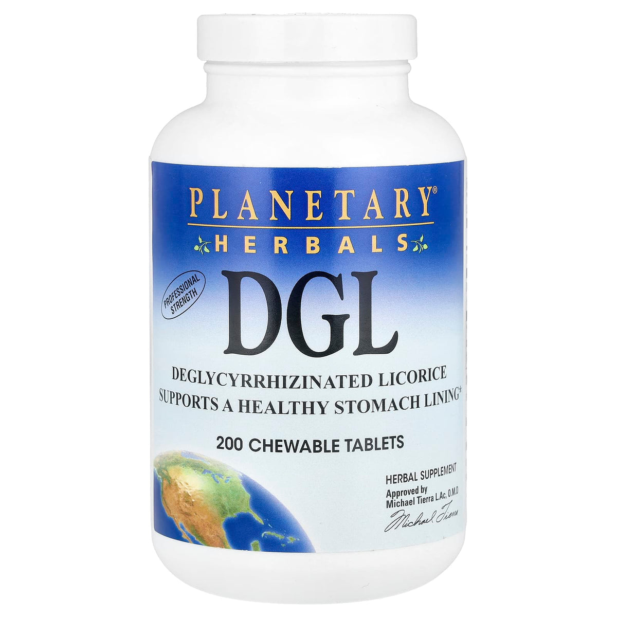 Planetary Herbals DGL, 380 mg, 200 Chewable Tablets