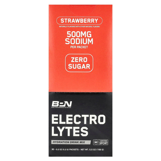 BPN Electrolytes Hydration Drink Mix Strawberry 30 Packets (5.2 g Each)