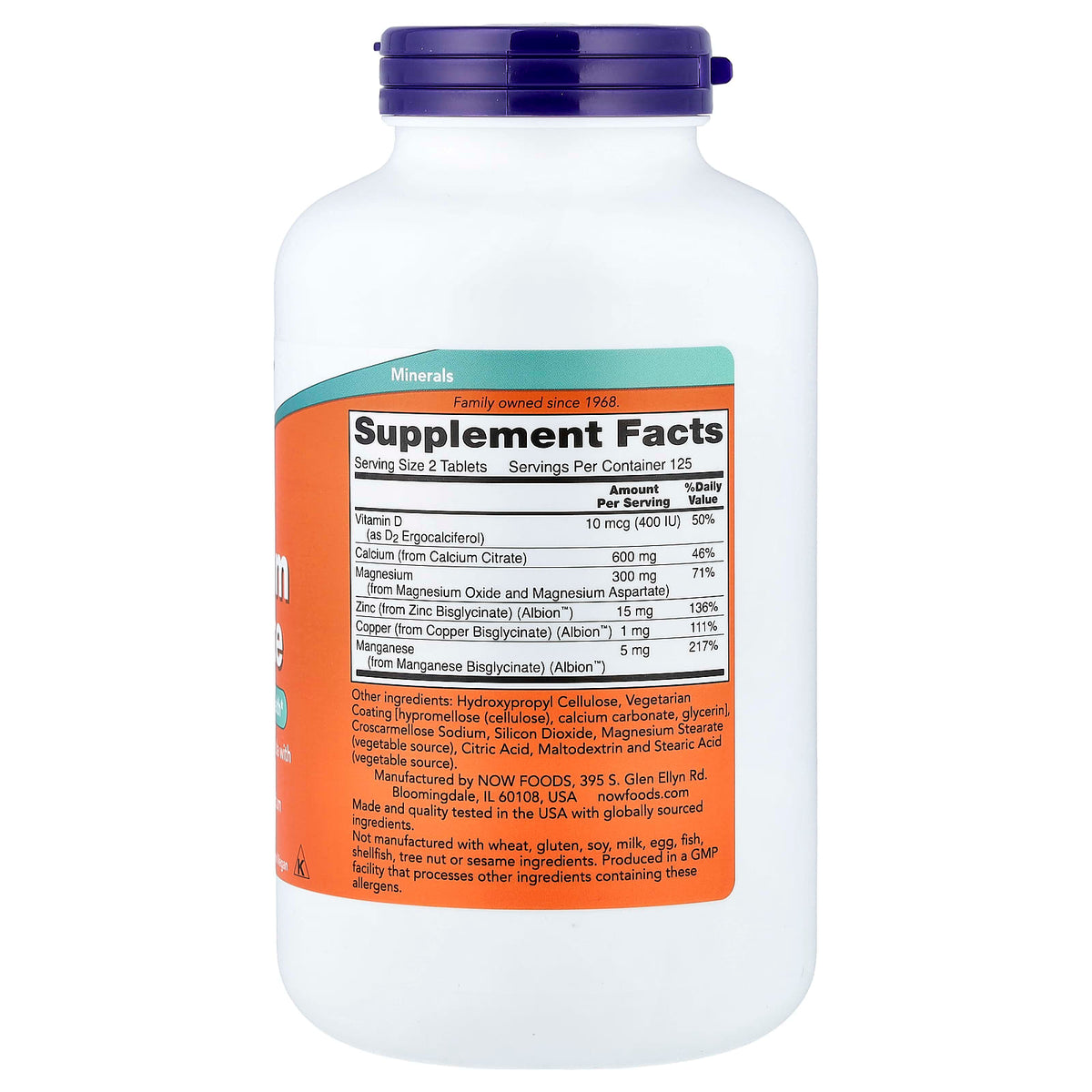 NOW Foods Calcium Citrate, 250 Tablets — alternate product view
