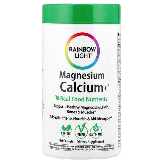 Rainbow Light Magnesium Calcium+, 180 Caplets