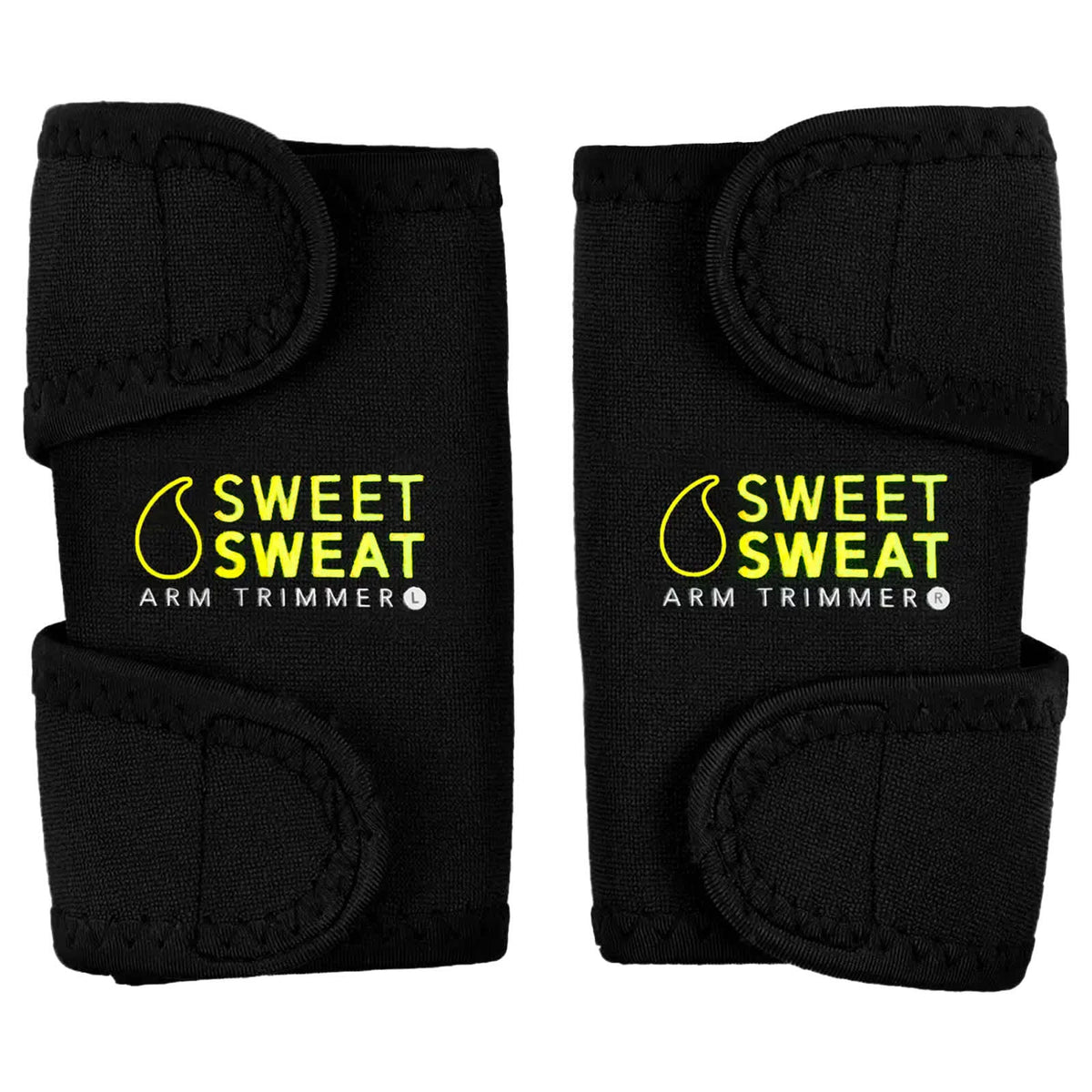 Sports Research Sweet Sweat Arm Trimmers, Medium, Black & Yellow, 1 Pair — product view