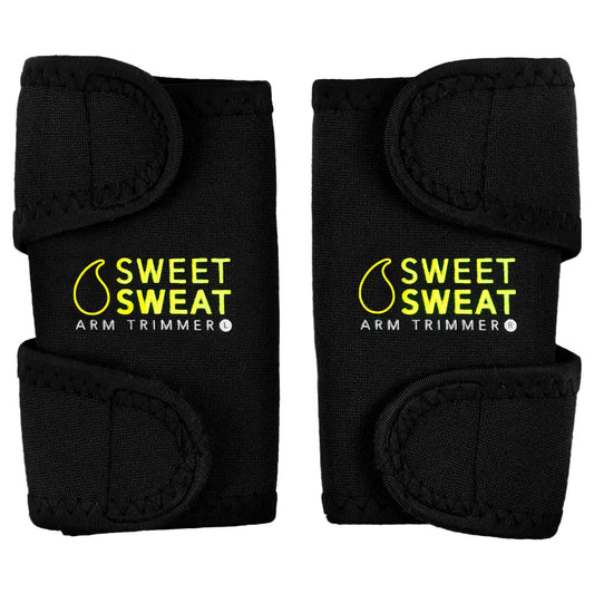 Sports Research Sweet Sweat Arm Trimmers, Medium, Black & Yellow, 1 Pair