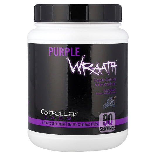 Controlled Labs Purple Wraath Amino Acid Powder, Juicy Grape, 1,152 g (2.54 lbs)