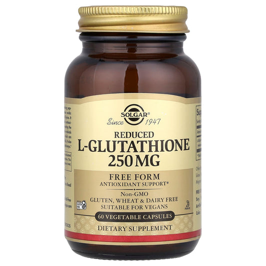 Solgar Reduced L-Glutathione, 250 mg, 60 Vegetable Capsules