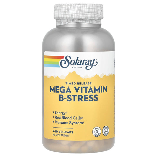 Solaray Mega Vitamin B-Stress, Timed-Release, 240 VegCaps