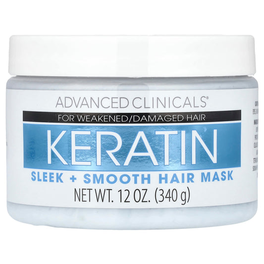 Advanced Clinicals Keratin Sleek + Smooth Hair Mask 340 g (12 oz)