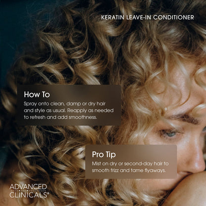 Advanced Clinicals Keratin Smooth & Shine Leave-In Conditioner 237 ml (8 fl oz) - view 5