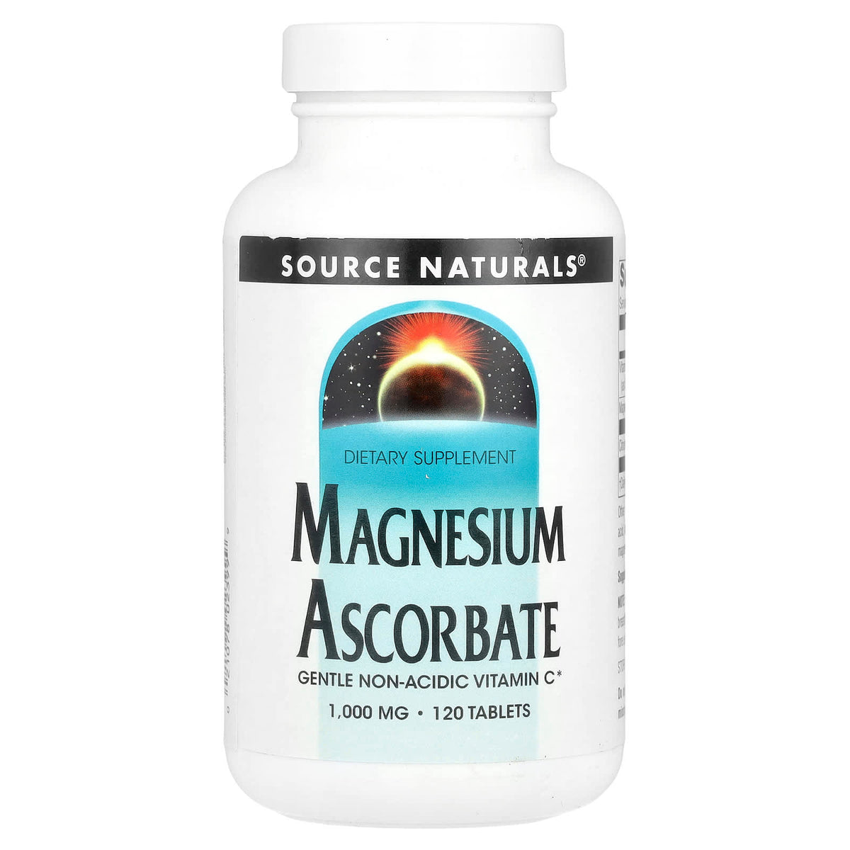 Source Naturals Magnesium Ascorbate, 1,000 mg, 120 Tablets — product view