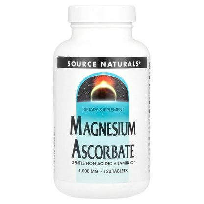 Source Naturals Magnesium Ascorbate, 1,000 mg, 120 Tablets