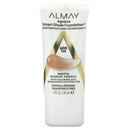 Almay Ageless Smart Shade Foundation 600 Tan 30 ml