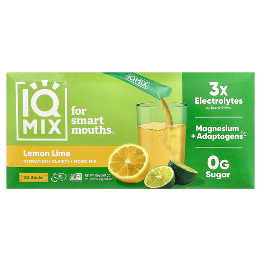 IQBAR IQMIX Hydration + Clarity + Mood Mix Lemon Lime 20 Sticks
