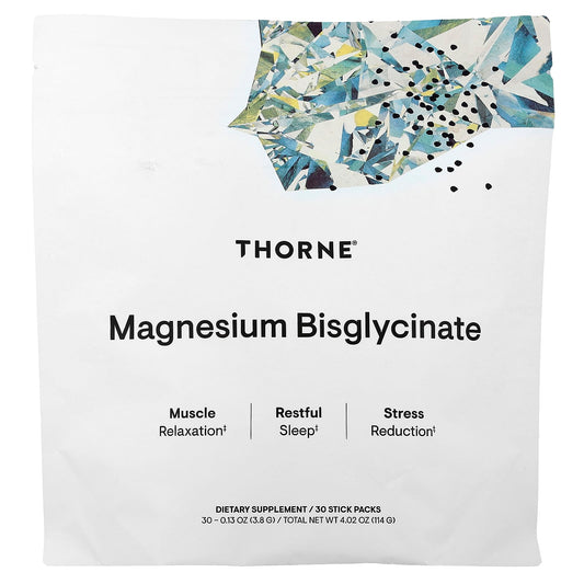 Thorne Magnesium Bisglycinate 30 Stick Packs, 3.8 g (0.13 oz) Each