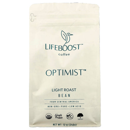 Lifeboost Optimist Light Roast Whole Bean Coffee 340 g (12 oz)