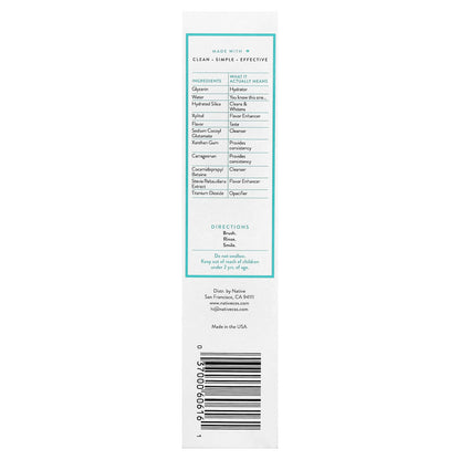 Native Fluoride-Free Toothpaste, Peppermint, 116 g - view 3