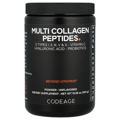 Codeage Multi Collagen Peptides Powder, Unflavoured, 300 g (10.6 oz)