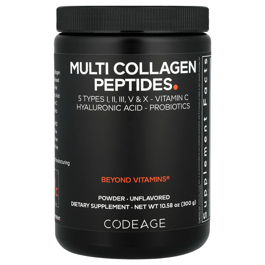 Codeage Multi Collagen Peptides Powder, Unflavoured, 300 g (10.6 oz)