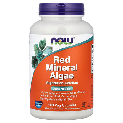 NOW Foods Red Mineral Algae, 180 Veg Capsules