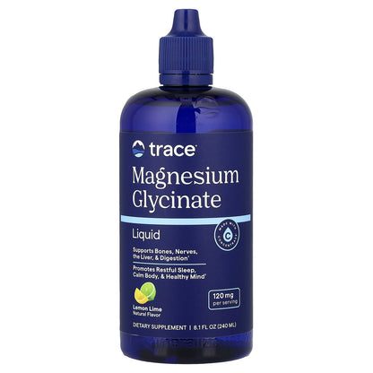 Trace Magnesium Glycinate Liquid, Lemon Lime, 240 ml (8 fl oz)
