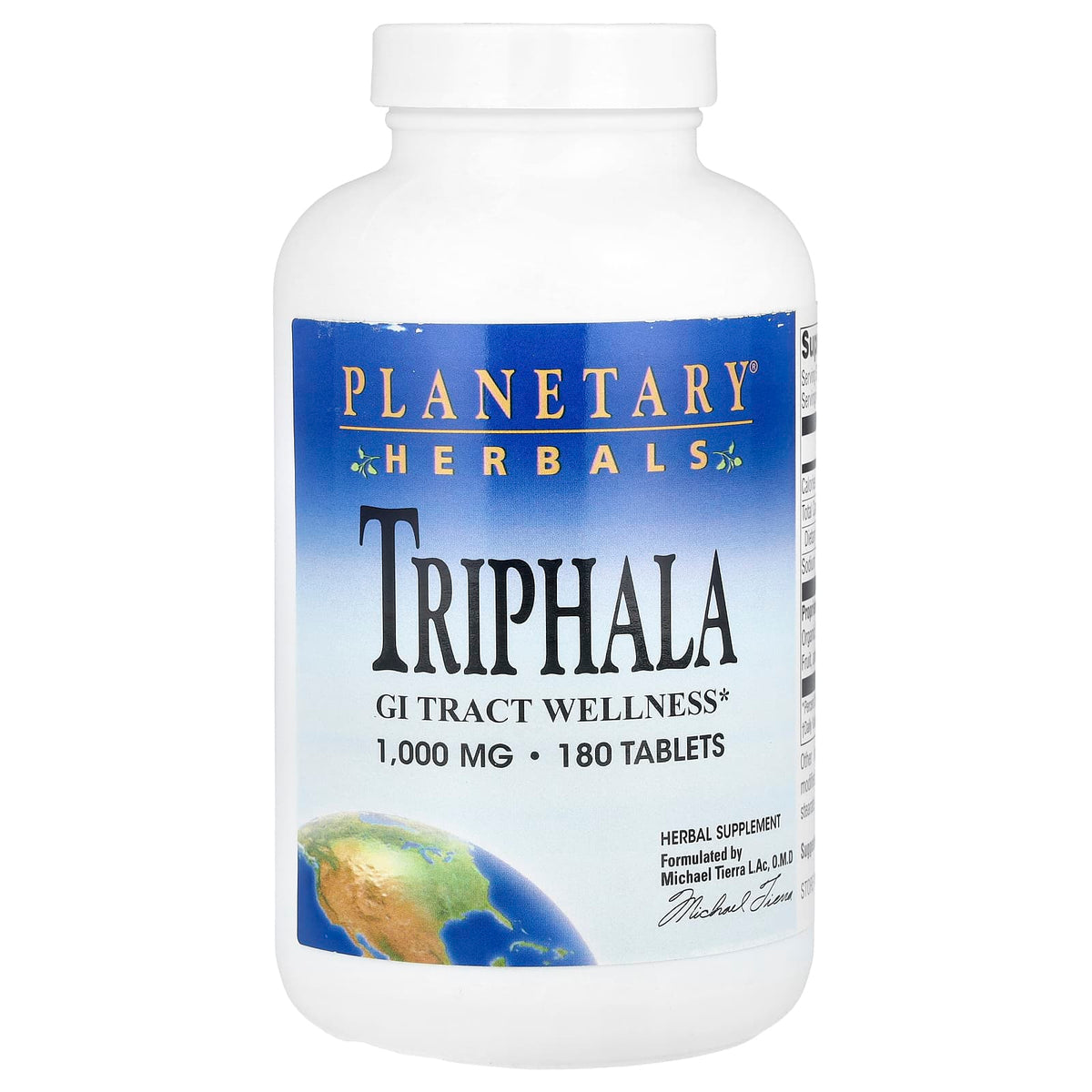 Planetary Herbals Triphala, 180 Tablets (1,000 mg per Tablet)