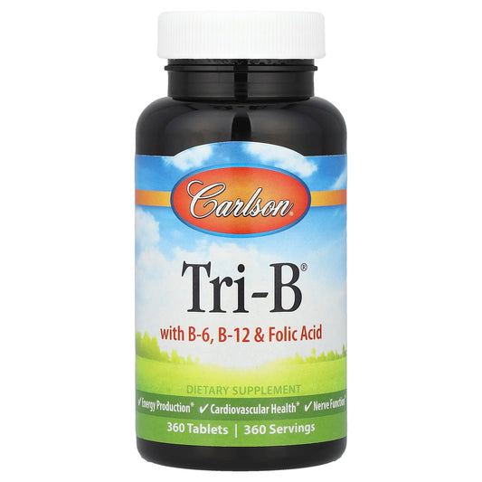 Carlson Tri-B with B-6, B-12 & Folic Acid, 360 Tablets