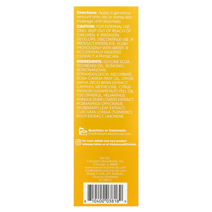 Advanced Clinicals Vitamin C Brightening Body Oil 112 ml (3.8 fl oz) - view 3