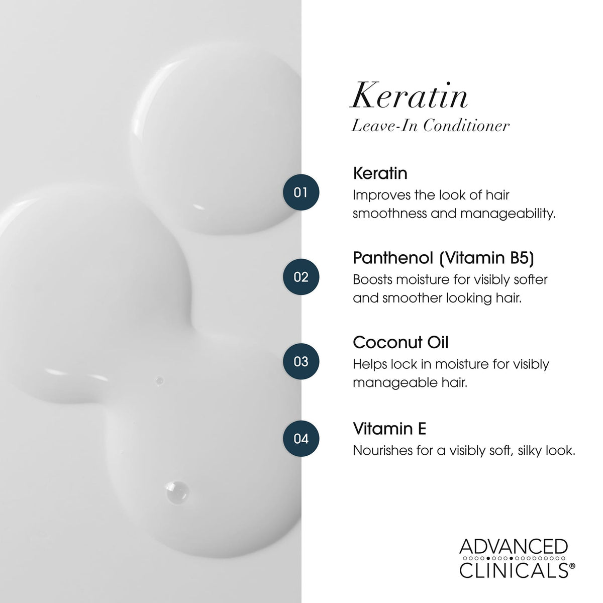 Advanced Clinicals Keratin Smooth & Shine Leave-In Conditioner 237 ml (8 fl oz) - view 6