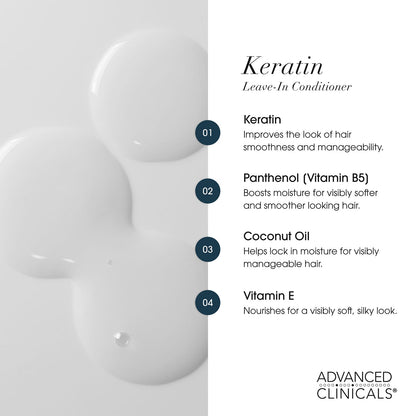 Advanced Clinicals Keratin Smooth & Shine Leave-In Conditioner 237 ml (8 fl oz) - view 6