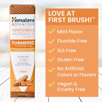 Himalaya Whitening Antiplaque Toothpaste, Turmeric + Coconut Oil, Mint, 113 g - view 6