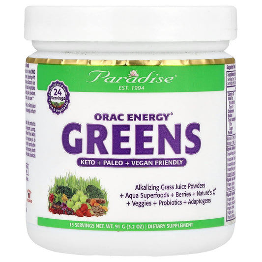 Paradise Herbs ORAC Energy Greens Powder 91 g (3.2 oz)