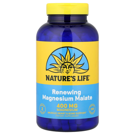 Nature's Life Renewing Magnesium Malate, 250 Tablets (200 mg per Tablet)
