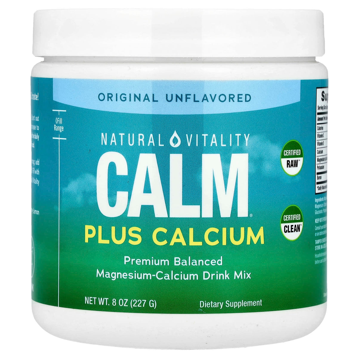 Natural Vitality CALM Plus Calcium Drink Mix, Unflavoured, 227 g — product view