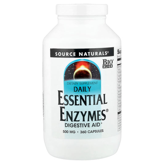Source Naturals Daily Essential Enzymes, 500 mg, 360 Capsules