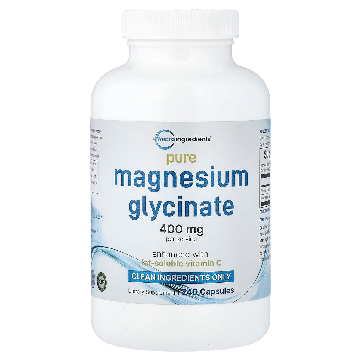 Micro Ingredients Pure Magnesium Glycinate, 240 Capsules