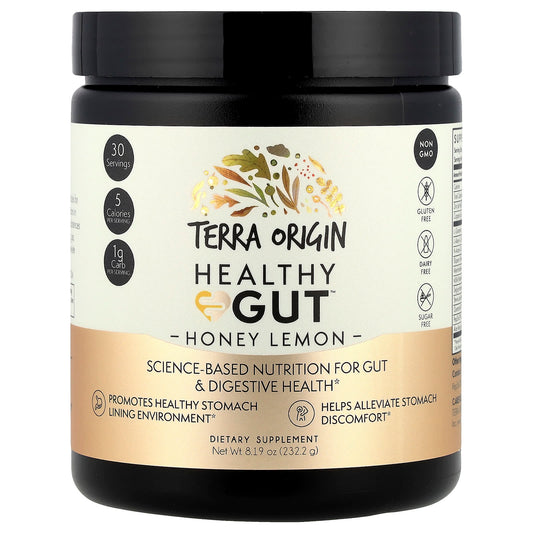 Terra Origin Healthy Gut Honey Lemon, 232.2 g (8.19 oz)
