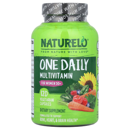 Naturelo One Daily Multivitamin for Women 50+, 120 Vegetarian Capsules