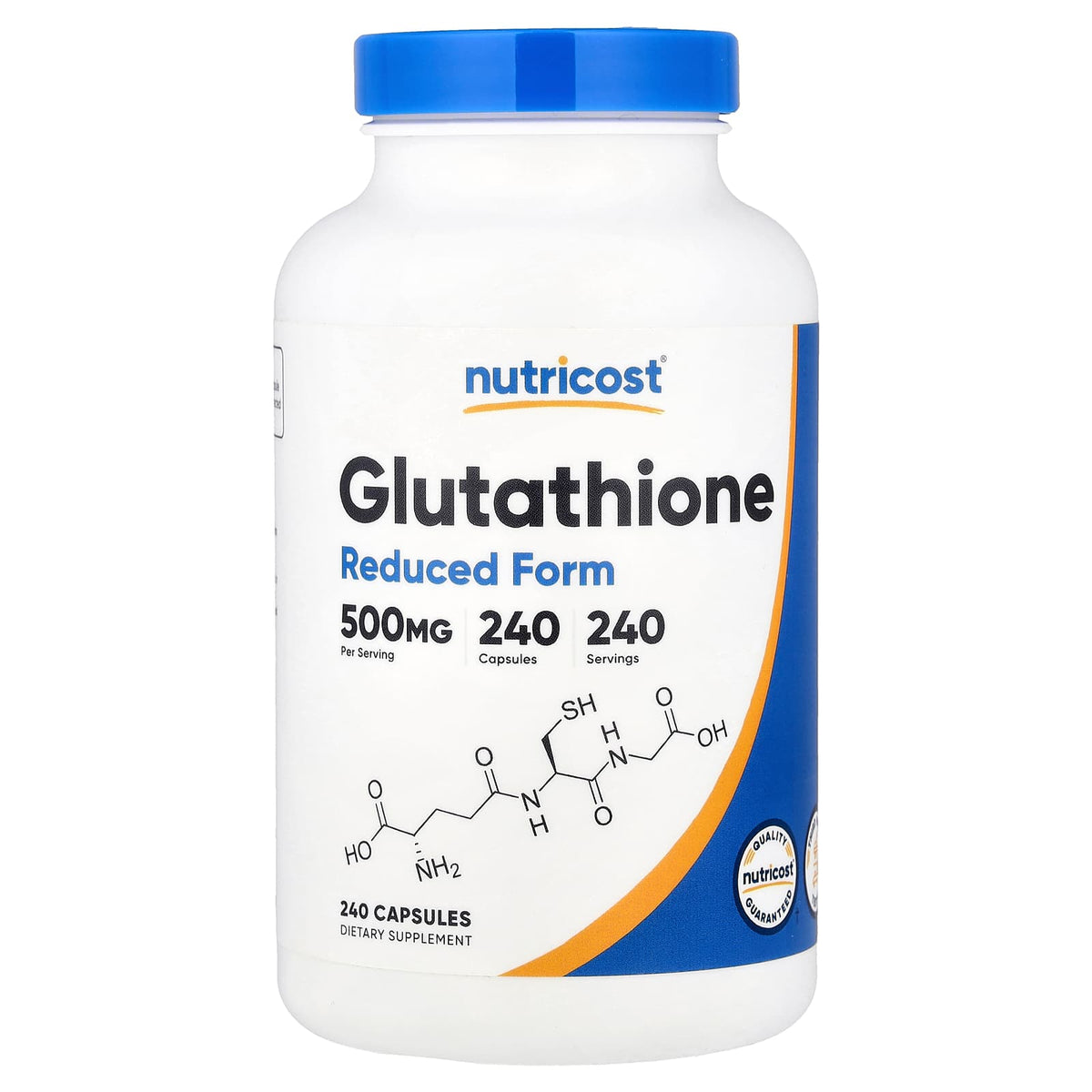 Nutricost Glutathione, 500 mg, 240 Capsules — product view