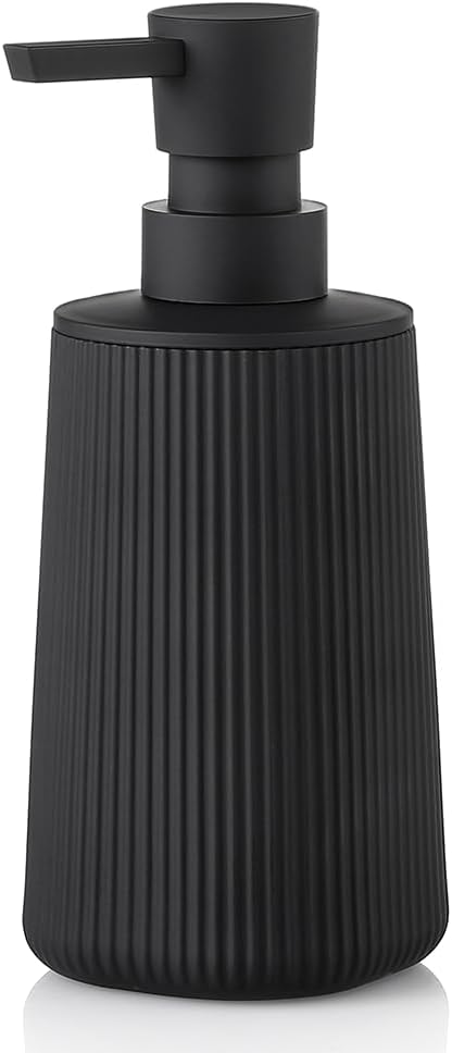 YAUKPH Small Soap Dispenser, Matte Black, 8.5 oz