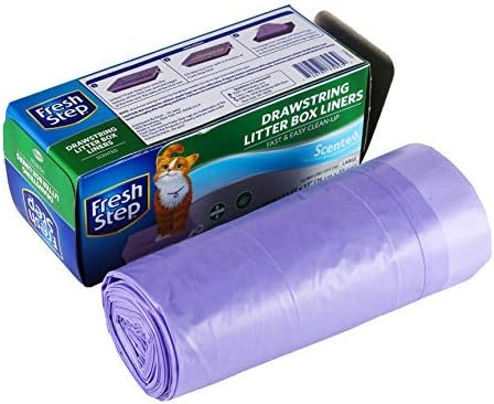 Fresh Step Scented Drawstring Cat Litter Box Liners, 7 Count