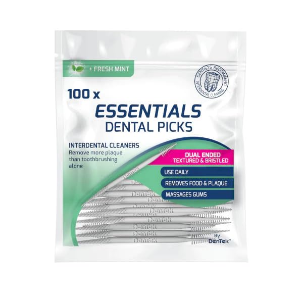 DenTek Essentials Dental Picks, Fresh Mint, 100 Count