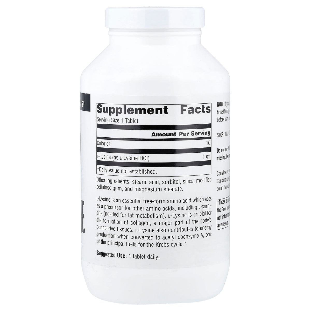 Source Naturals L-Lysine, 1,000 mg, 200 Tablets — alternate product view