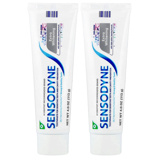 Sensodyne Extra Whitening Toothpaste, Twin Pack, 2 Tubes, 113 g Each