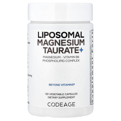 Codeage Liposomal Magnesium Taurate+, 120 Vegetable Capsules