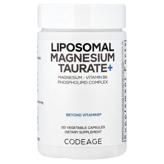 Codeage Liposomal Magnesium Taurate+, 120 Vegetable Capsules